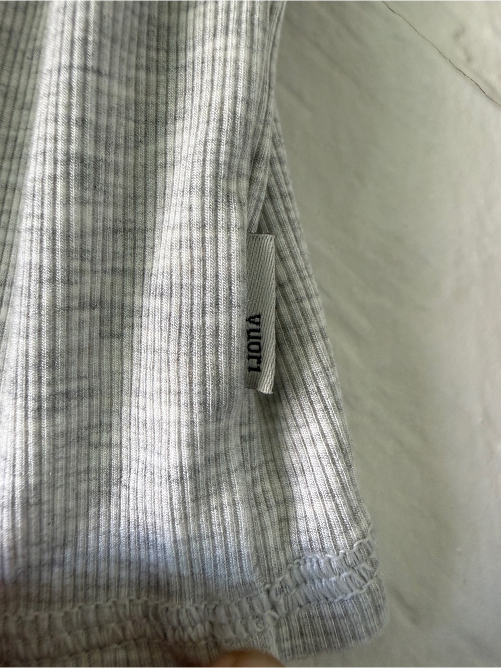Vuori Light Gray Button-Front Long Sleeve - Picture 2 of 3